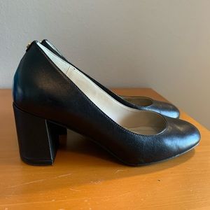 Black Cole Haan Go-To Linden Block Heel Pumps